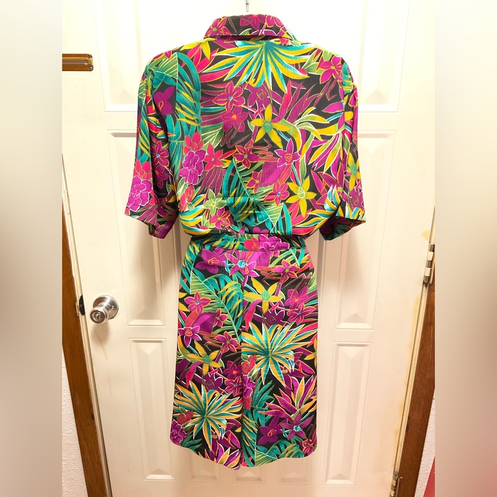 VINTAGE FLORAL PRINT TOP AND SHORTS SET JOYCE TROPICAL